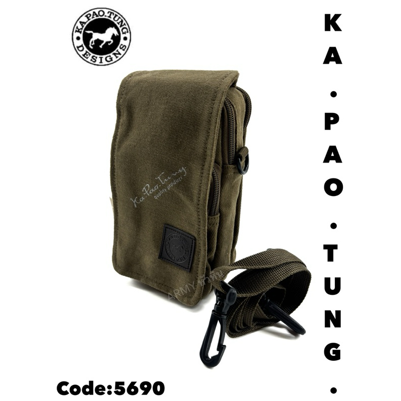 (พร้อมส่ง)Kapaotung กระเป๋าตุง กะเป๋าติดร้อยเข็มขัด เหน็บเอวผ้า รหัส5690 ซองผ้าใส่โทรศัพท์ มือถือ สะพายพาดบ่าไหล่ ผช.ผญ.