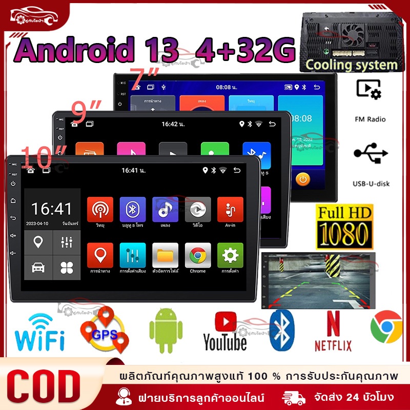 จอแอนดรอยด์ 7 นิ้ว 9 นิ้ว 10 นิ้ว Androidแท้ บลูทูธ ไวไฟ RAM 4GB จอ android รถยนต์ จอแอนดรอยติดรถยนต์ Car Android Screen