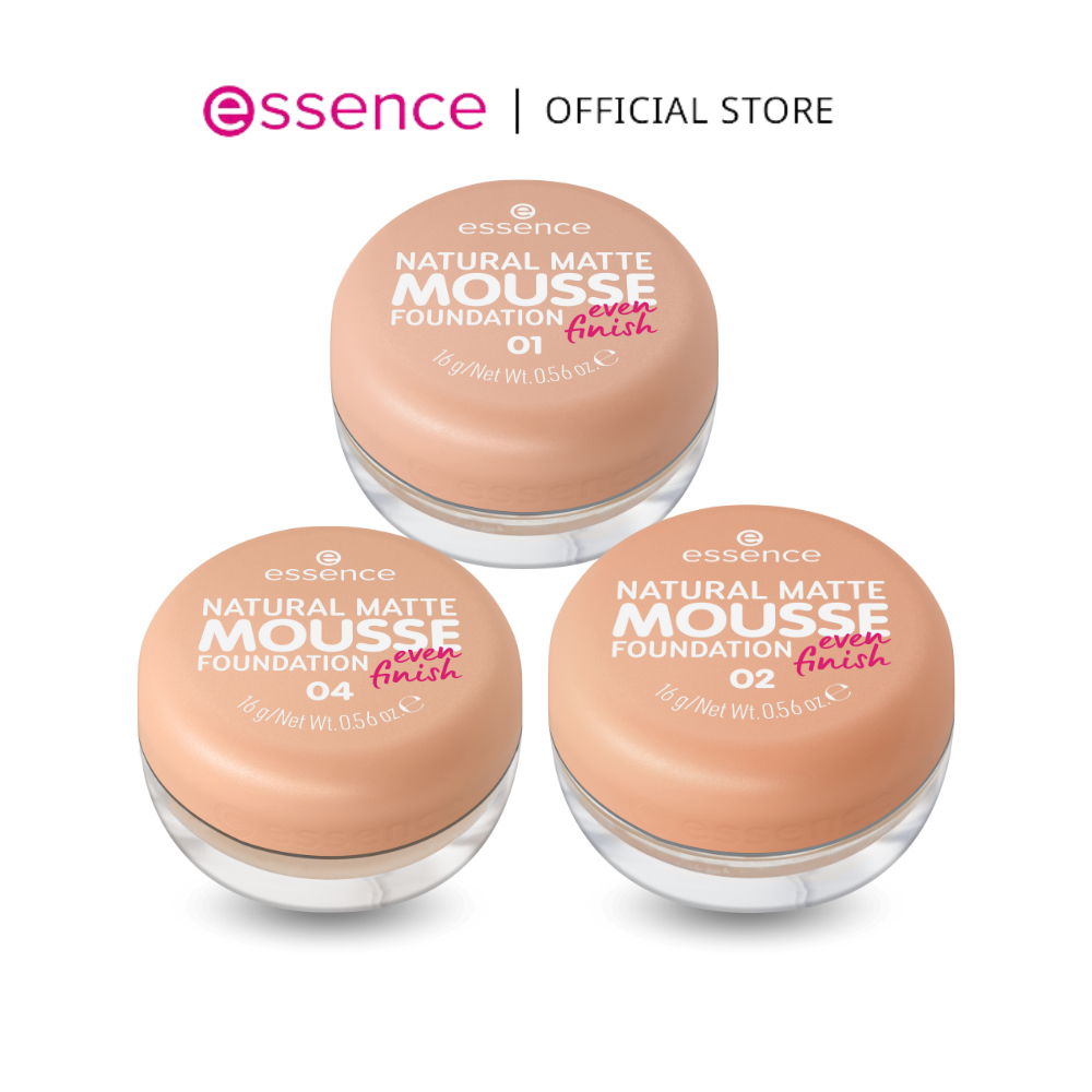essence natural matte mousse foundation รองพื้นมูส เนื้อนุ่มบางเบาสบายผิว ราวกับทาแป้ง
