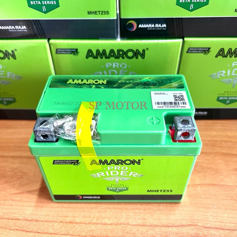 AMARON MHETZ5S 12V 5A battery for Wave, Click 110, and Fino. Strong power, brand new