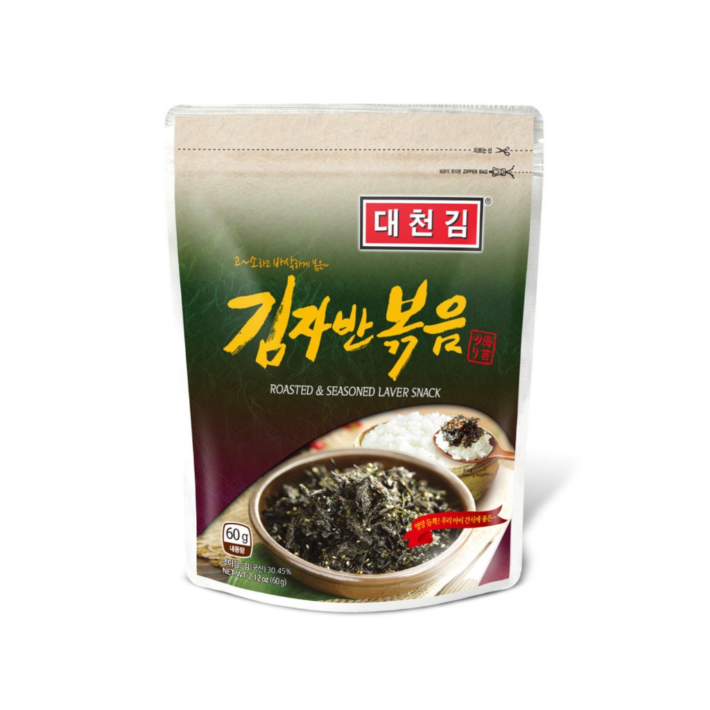 [ของแท้] 김자반볶음 Daechun Roasted & Seasoned Laver Snack (สาหร่ายอบแห้งปรุงรส) 60g