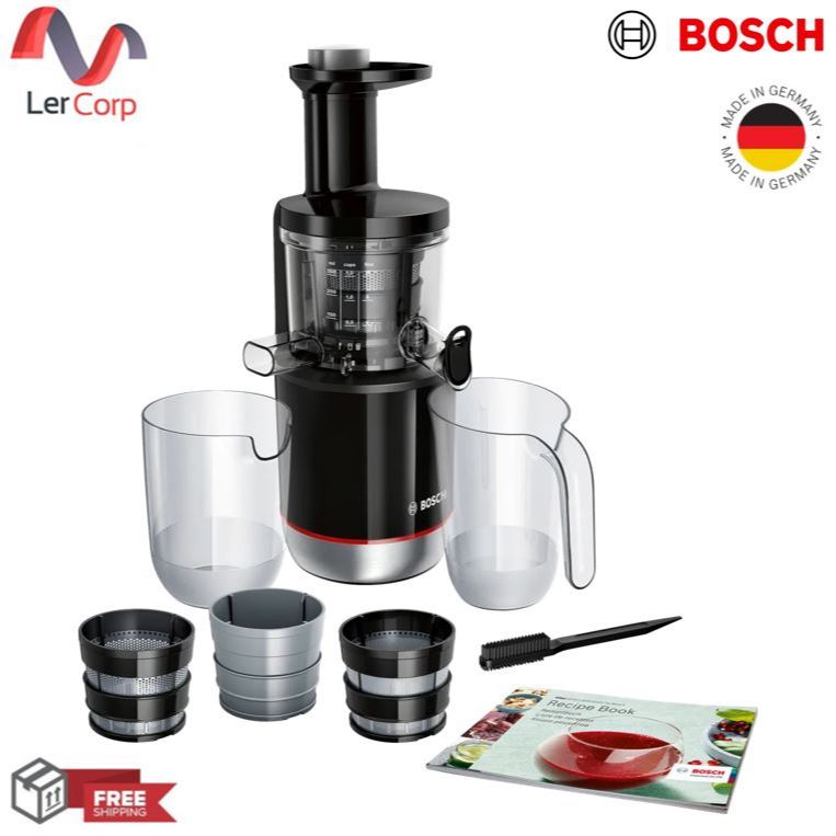 (BOSCH) เครื่องสกัดน้ำผักผลไม้แบบความเร็วรอบต่ำ VitaExtract 150 วัตต์ สีดำ รุ่น MESM731M