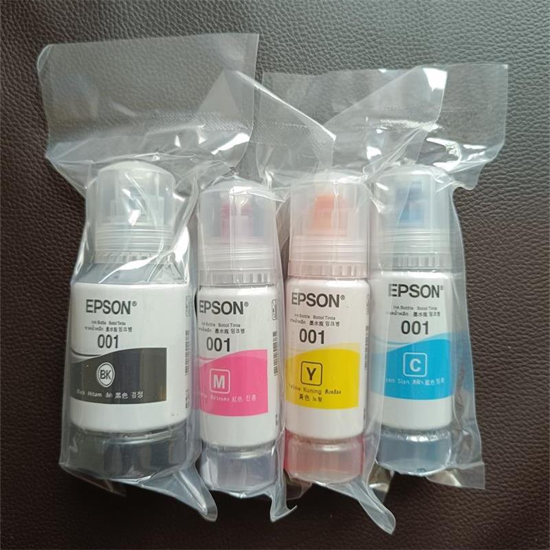 หมึก EPSON 001 (nobox) 100% ไม่มีตลับหมึก Epson T03Y (001) ชุดขวดหมึก 4 สี หมึกเครื่องพิมพ์ (L4150/L