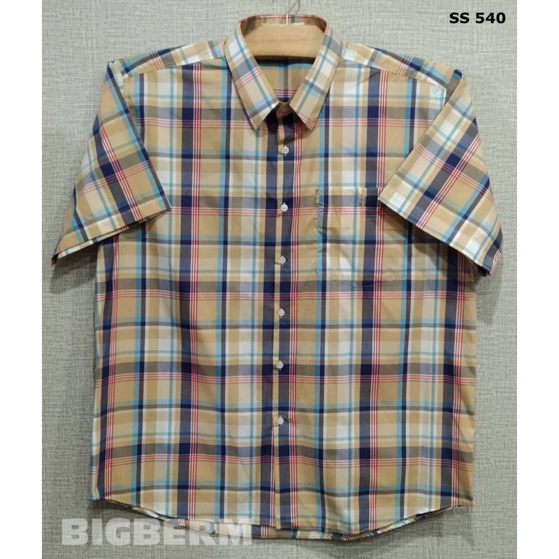 เสื้อเชิ้ตแขนสั้นไซส์ใหญ่รอบอก56นิ้ว 4XL เสื้อเชิ้ตคนอ้วน