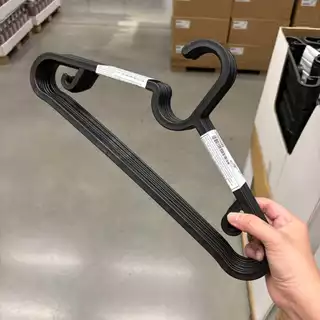 IKEA อิเกีย 🇸🇪 ไม้แขวนเสื้อสี ดำ SPRUTTIG สปรุตติก 1 แพ็คมี 10 อัน