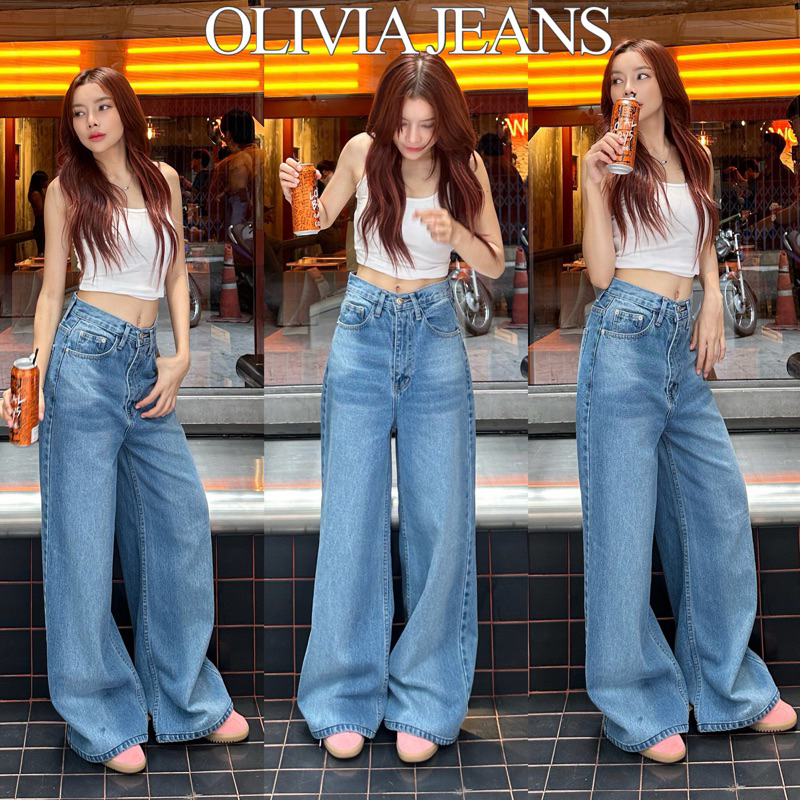SEPTEMBER ME - Olivia Jeans กางเกงยีนส์ทรงกระบอกใหญ่