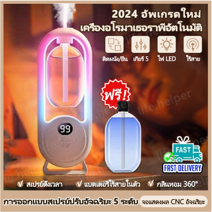 (สินค้าคุณภาพ )เครื่องพ่นน้ำหอมอัตโนมัติในห้อง ฟอกอากาศ ชาร์จ USB น้ําหอมปรับอากาศในห้อง เครื่องฟอกอากาศอัตโนมัติ