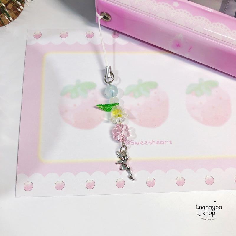 𐙚 keychain flower fairy | พวงกุญแจลูกปัด ( ดอกไม้นางฟ้า )