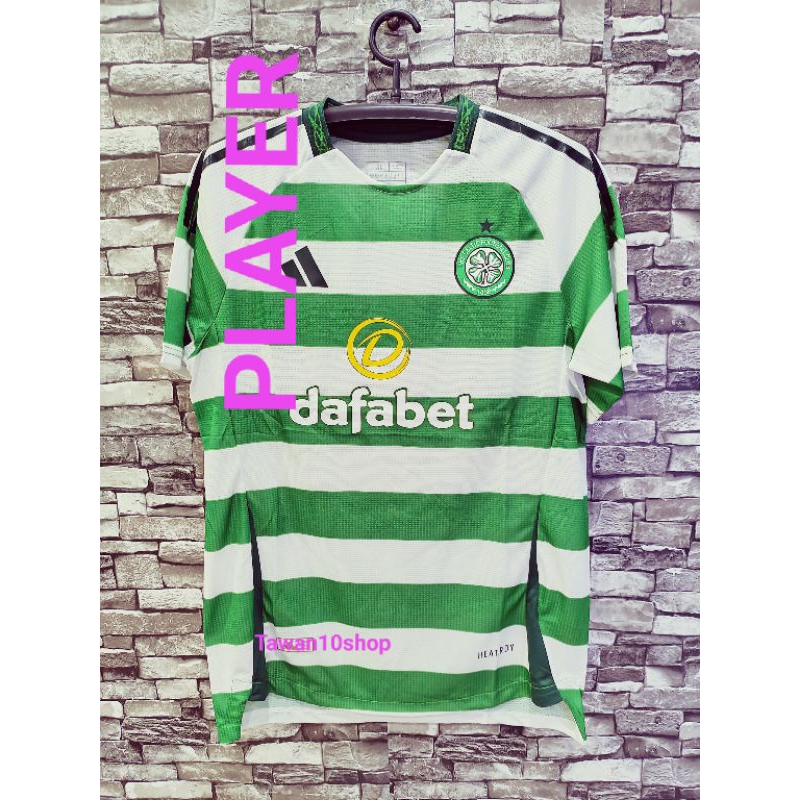 เสื้อฟุตบอลเซลติก สีขาว-เขียว 2024-2025 เกรดเพลเยอร์ (player)New