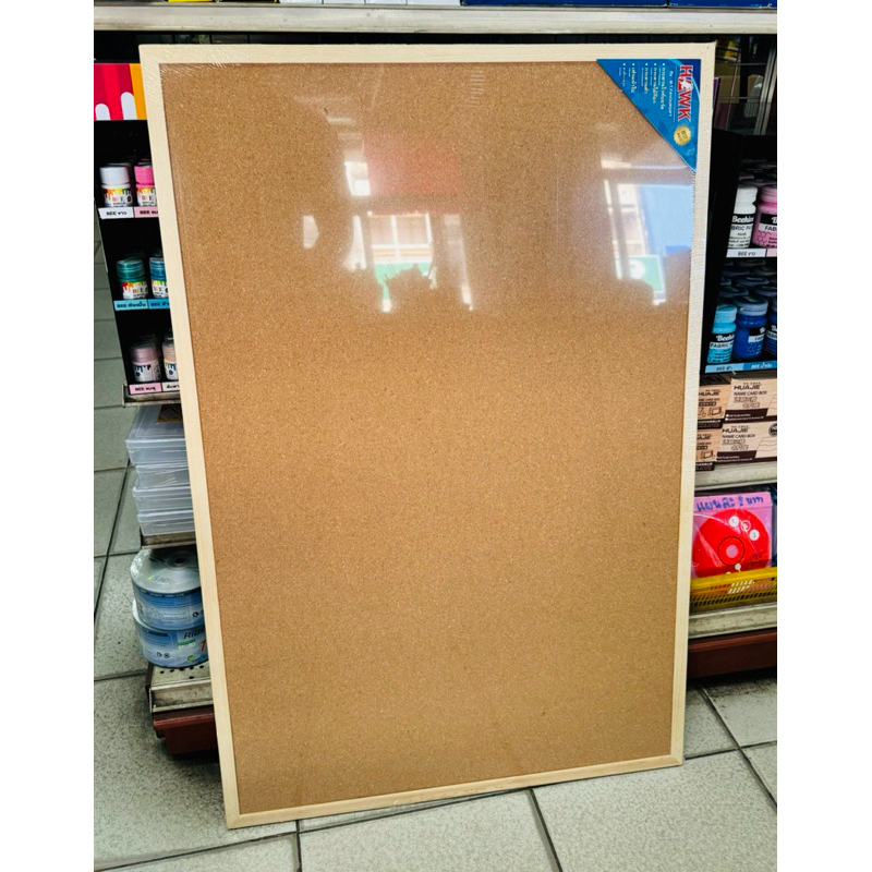 กระดานไม้ ก๊อก Cork Board แถมหมุดและน็อตแขวน กระดานปักหมุด กระดานติดประกาศ ขอบไม้ ขนาด A4/A3/A2/A1 กระดาน ไม้ก็อก US - รูปที่ 3