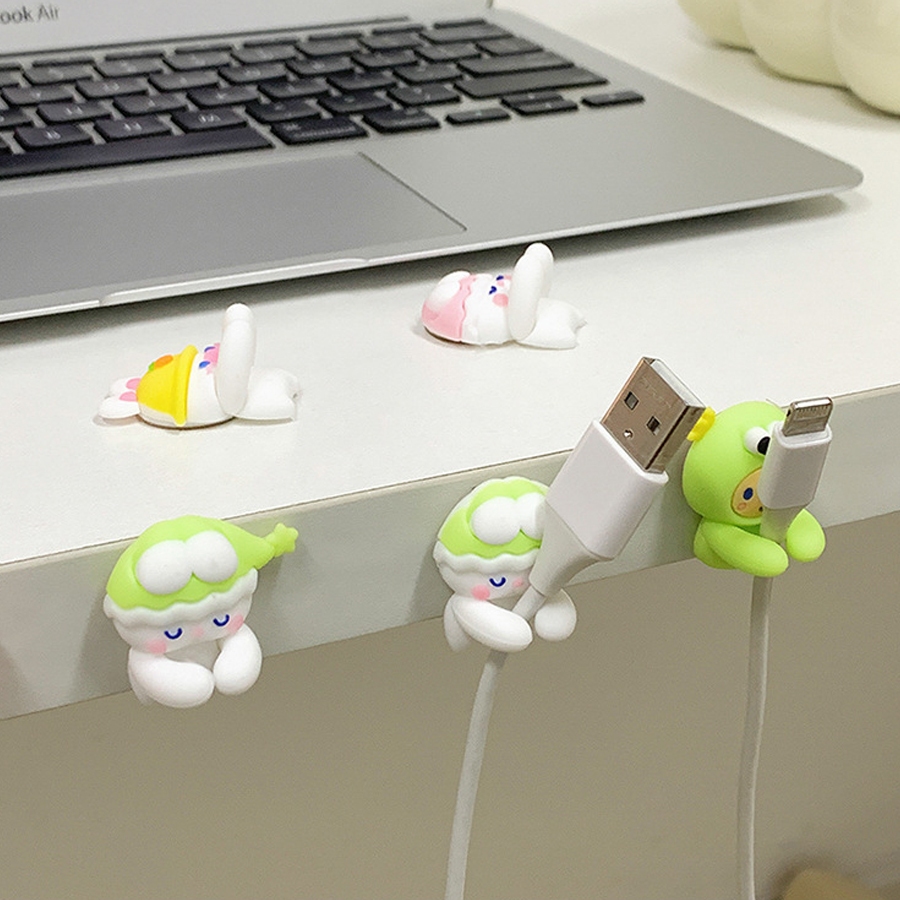 ซิลิโคนจัดระเบียบสาย USB Winder คลิปการจัดการสายเคเบิลที่ยืดหยุ่นสำหรับหูฟัง เมาส์