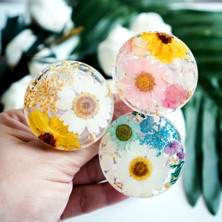 กริ๊บต็อกดอกไม้ เรซิ่น กลม หัวใจ ตัวจับใส แม่เหล็ก แม็กเซฟ ก…