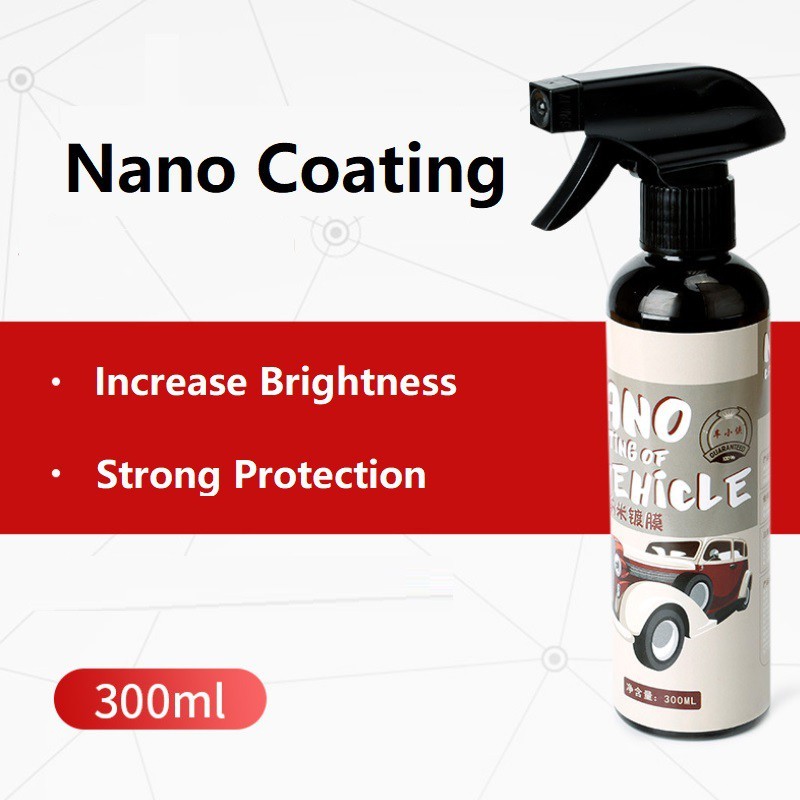 สเปรย์เคลือบสีรถยนต์ Super Ceramic Nano Coat Crystal Nano Nanotech น้ำยาขัดเคลือบแว็กซ์ 300 มล.