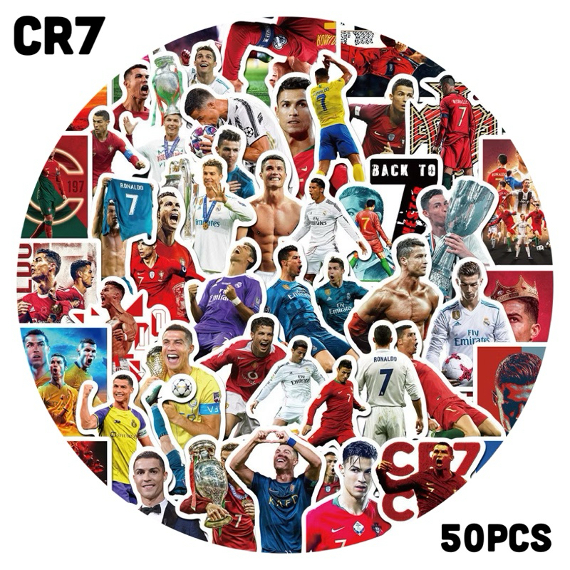 สติ๊กเกอร์ Ronaldo 872 โรนัลโด้ 50ชิ้น Real Madrid cr7 ฟุตบอล มาดริด แมนยู บาร์ซ่า บาซ่า ronaldo liv
