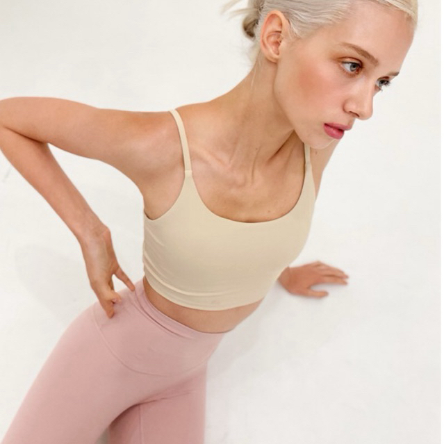HOPE- Latte bra บราออกกำลังกาย โยคะ พิลาทิส ชุดออกกำลังกาย