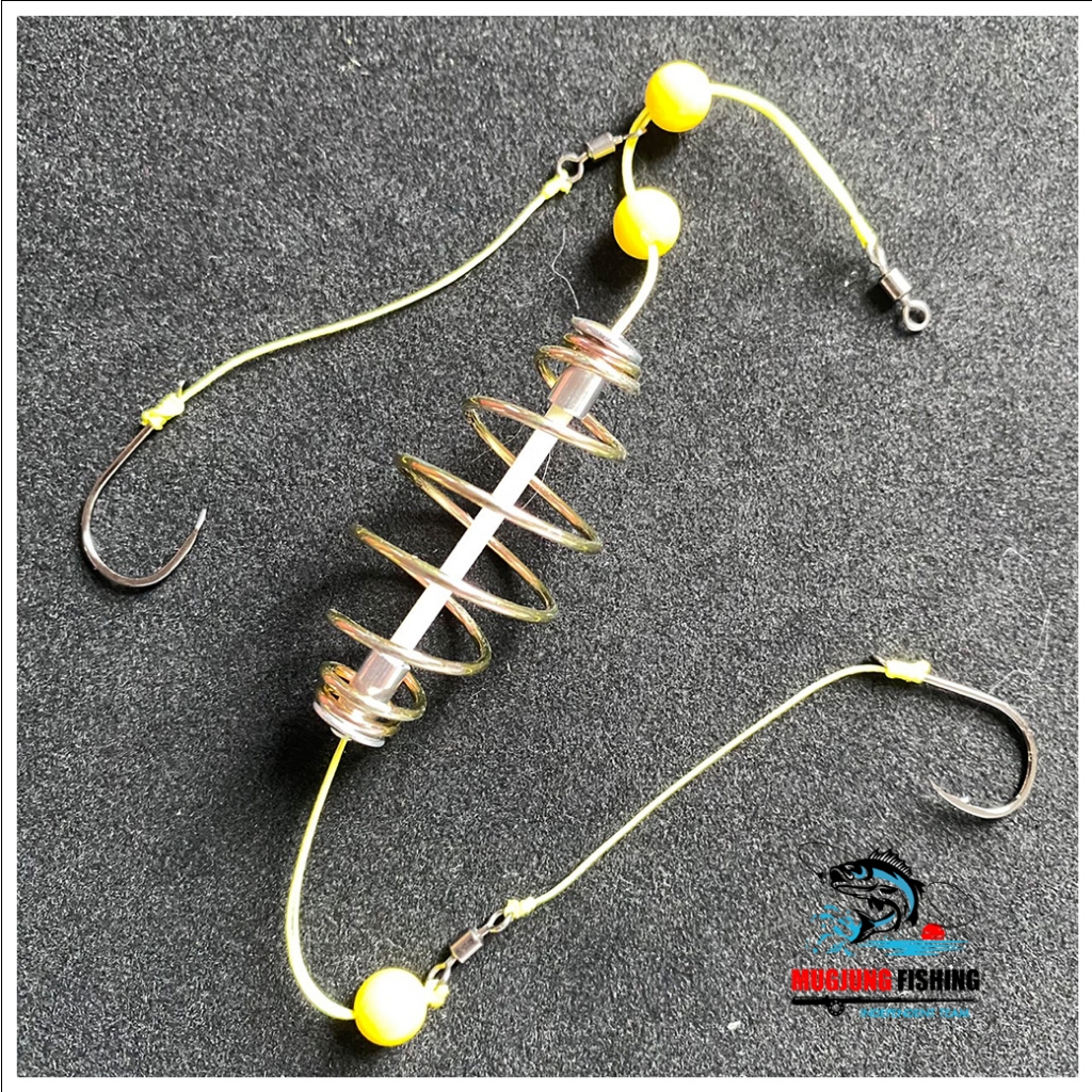 เบ็ดตกปลา ตะกร้อวิ่ง รุ่น MR8 ตะกร้อตกปลาหน้าดิน ตะขอเบ็ดชินุตูดแบน #0.3 - #12 มีเก็บเงินปลายท