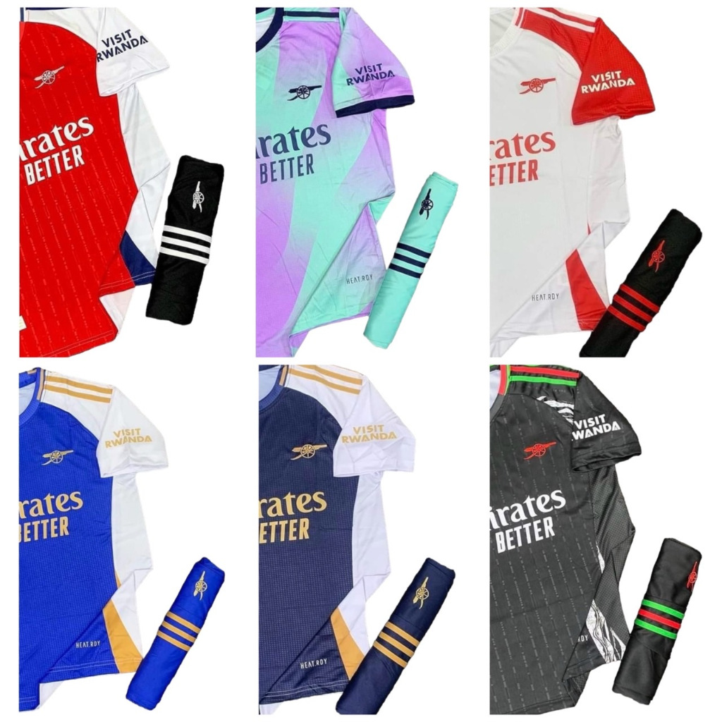 ชุดบอลเด็ก อาเซนอล ชุดกีฬาเด็ก อายุ 2-12 ปี เสื้อพร้อมกางเกง