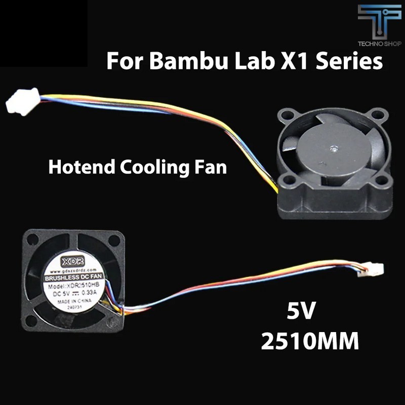 Hotend Cooling Fan For BambuLab X1 2510 18000 Rpm Fan Bambu Lab Fan Cooling Nozzle Bambulab X1c