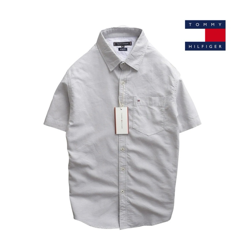 T O M M Y เสื้อเชิ๊ตแขนสั้นผู้ชาย ( new )