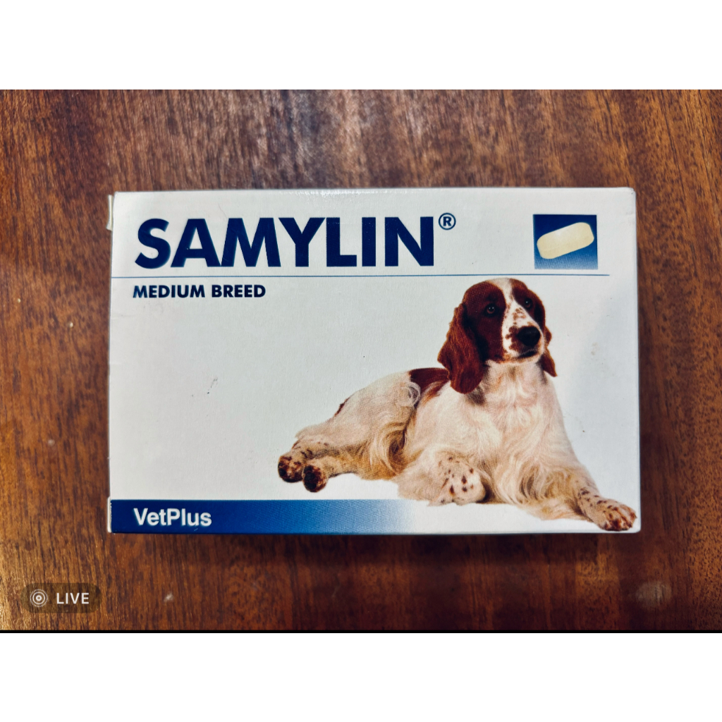 Samylin Medium breed  30 เม็ดอาหารเสริม บำรุงตับ สุนัขพันธุ์กลาง-ใหญ่ ของแท้ฉลากไทย