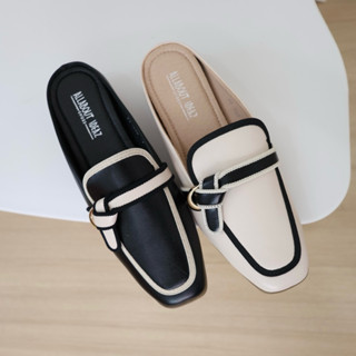 รองเท้าเปิดส้นรุ่น MABEL 2สี | แนะนำบวกเพิ่มไซส์