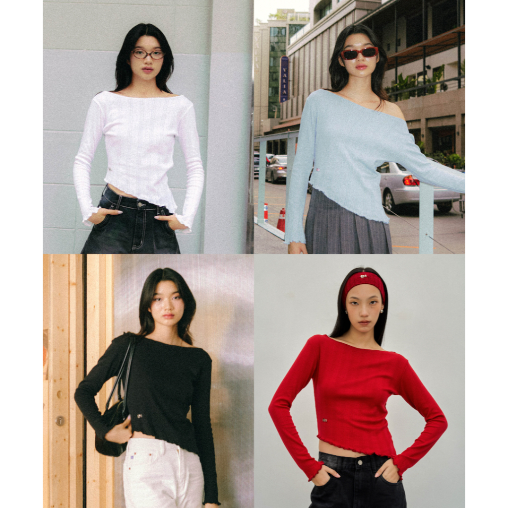 ENDOFMARCH | POINTELLE LONG SLEEVES TEE เสื้อยืดแขนยาว ผ้า Cotton 100% – โปรปัง