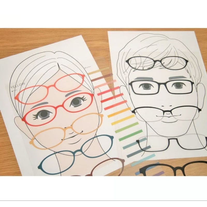 พร้อมส่ง📌แผ่นใสกรอบแว่น สำหรับ วิเคราะห์ใบหน้า และ personal color test🇯🇵🇯🇵นำเข้าจากญี่ปุ่น🇯🇵🇯🇵