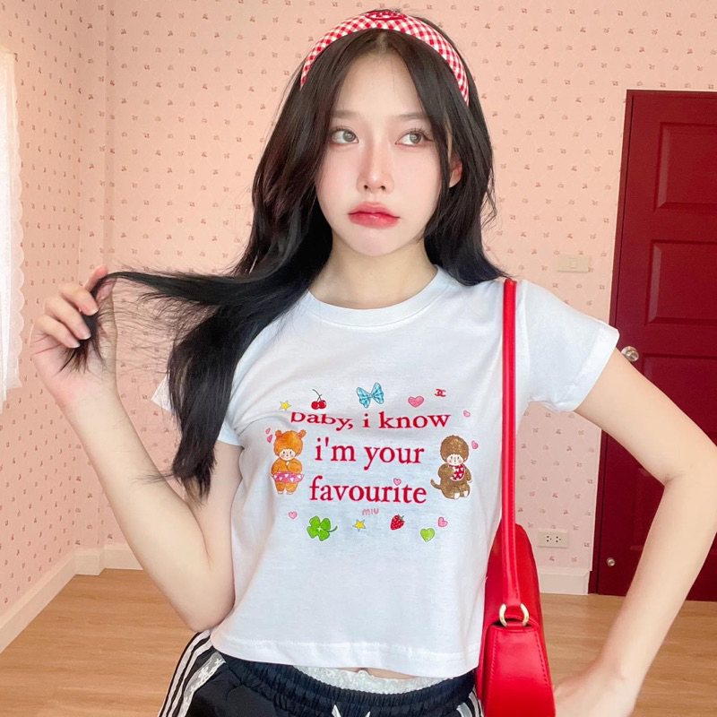 New!! baby tee & oversize ✨🪞เสื้อยืด miumiu🥨🧸