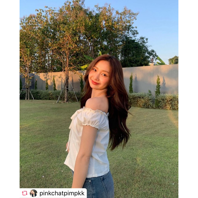 AUDREY TOP เสื้อแขนตุ๊กตาระบาย ตะขอ - รูปที่ 4