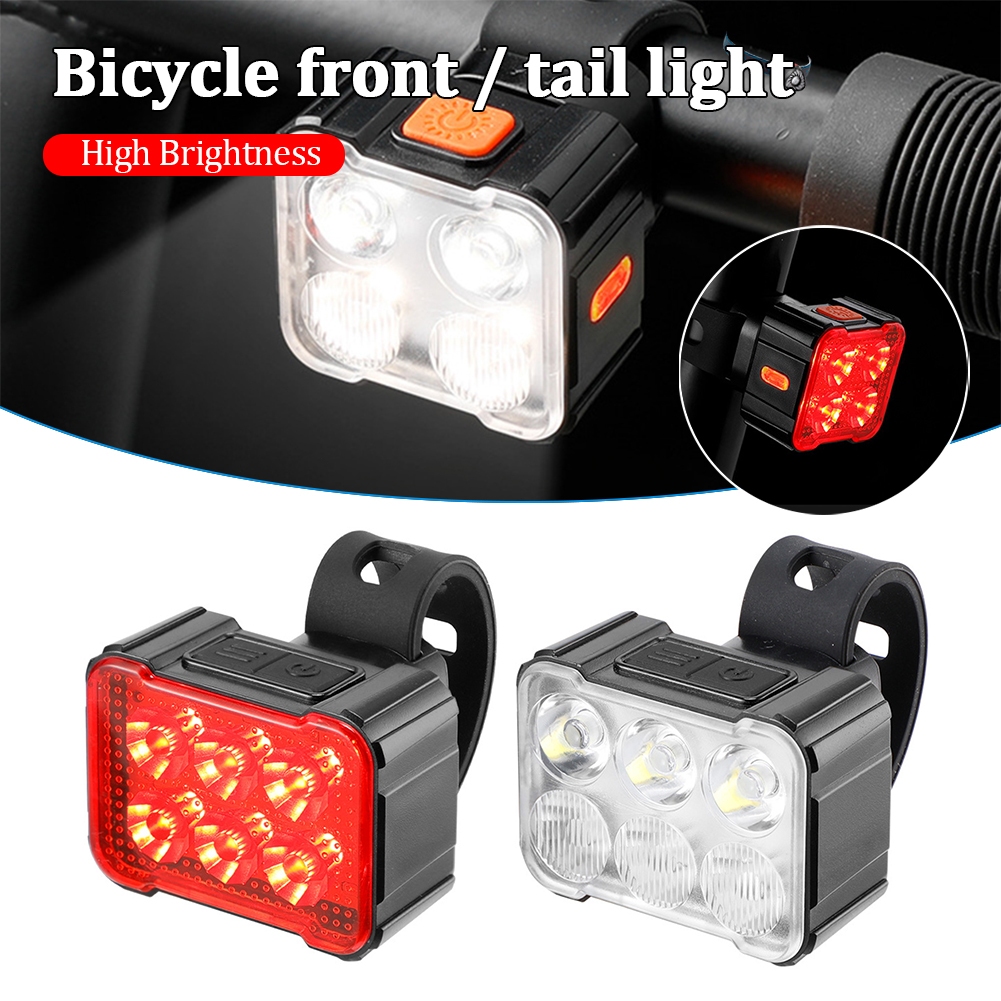 ✨ไฟจักยาน จักรยานไฟ LED ไฟจักรยาน usb ชาร์จจักรยานไฟหน้าไฟท้าย MTB ไฟฉายขี่จักรยานกันน้ำโคมไฟความปลอดภัย ไฟรถจักรยาน