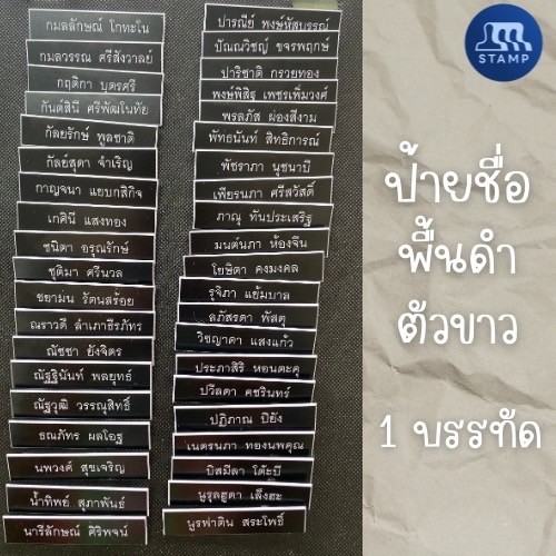 ป้ายชื่อติดหน้าอกราชการ-นักศึกษา 1 บรรทัด ชื่อ-นามสกุล ส่งฟรี ส่งไว (แจ้งชื่อทางแชท)