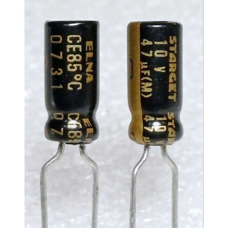 Elna Starget 47uf 10v (ราคา10ตัว) capacitor ตัวเก็บประจุ คาปาซิเตอร์