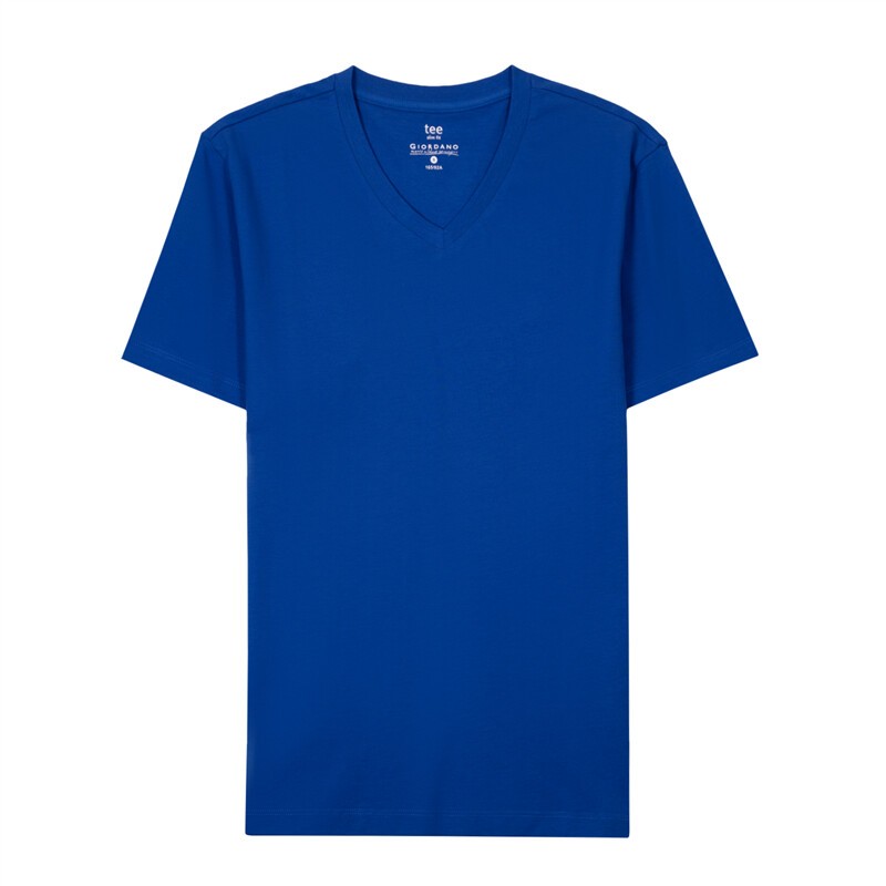 GIORDANO เสื้อยืดผู้ชายคอวี - Men's V-neck tee 01029251