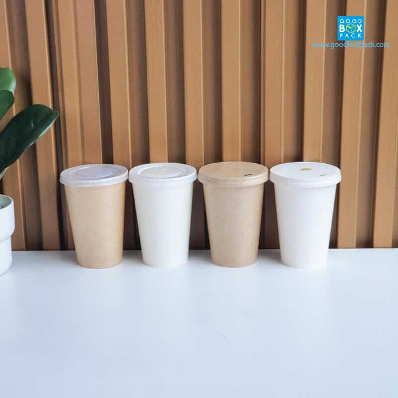 Goodboxpack (แพ็คละ25-50ใบ) แก้วกระดาษ 12,16 oz.แก้วกระดาษสองชั้น Double Wall ราคาไม่รวมฝา อ่านรายละเอียดก่อนสั่งซื้อ