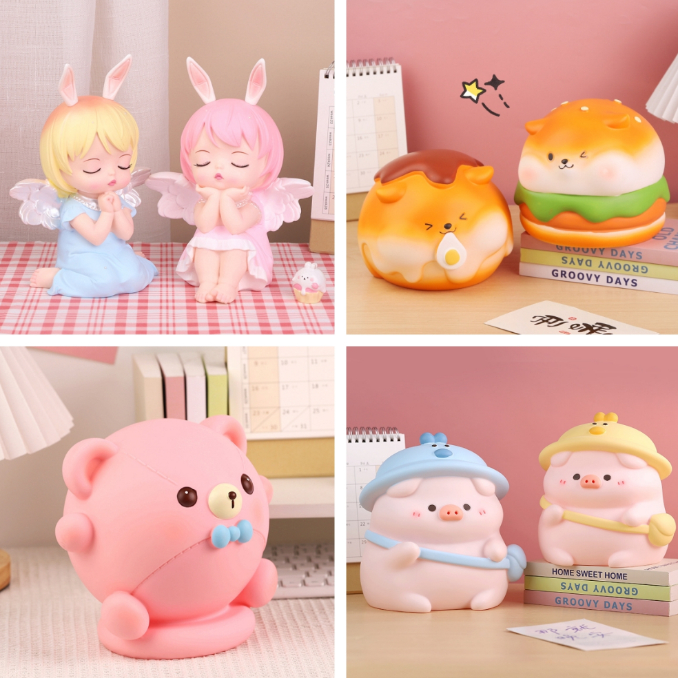 【สินค้าพร้อมส่งทันที】กระปุกออมสินของขวัญวันเกิดสุดสวย ของขวัญพิเศษ กระปุกออมสินที่ไม่กลัวแตกหัก Birthday Gift Piggy Bank