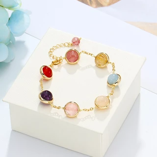GLAMOR✨ รํ่ารวยเสน่ห์ Colorful Stones เจ็ดหินมงคล หินนําโชค สร้อยข้อมือ กําไลหินมงคล กําไลข้อมือ