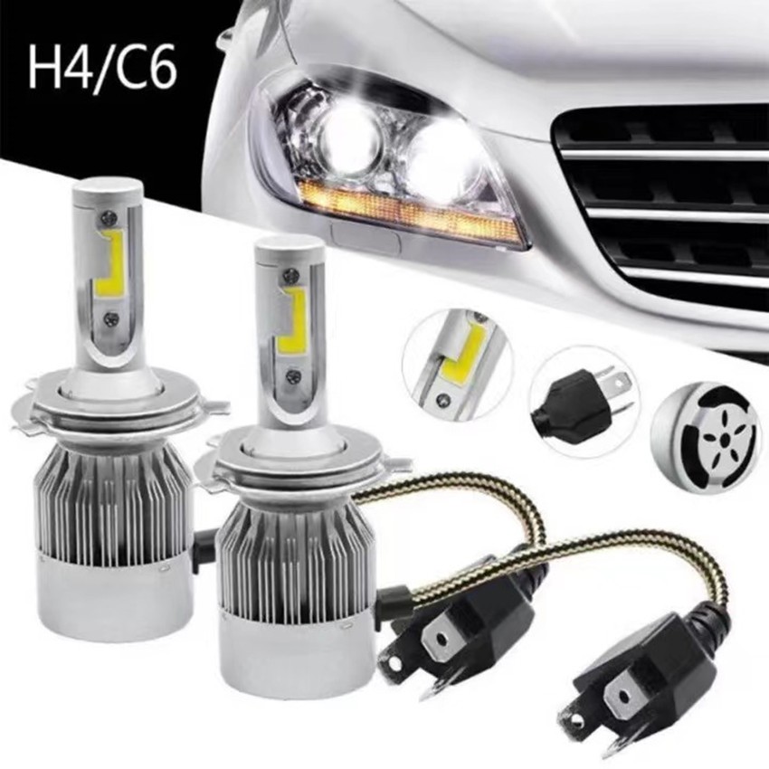 2pcs C6 LED Car Headlight Kit COB H7/H11/H4/36W White Light Bulbs