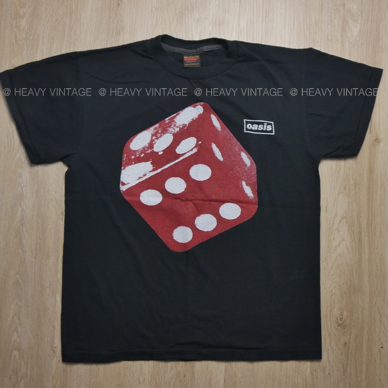 OASIS DISH ลูกเต๋า ป้ายUSA Bio Washed เสื้อวินเทจ เสื้อทัวร์ เสื้อวง heavy vintage shirt