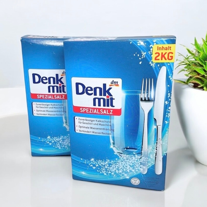 เกลือสำหรับเครื่องล้างจาน Denkmit ตัวช่วยลดคราบหินปูน ให้จานเงางาม