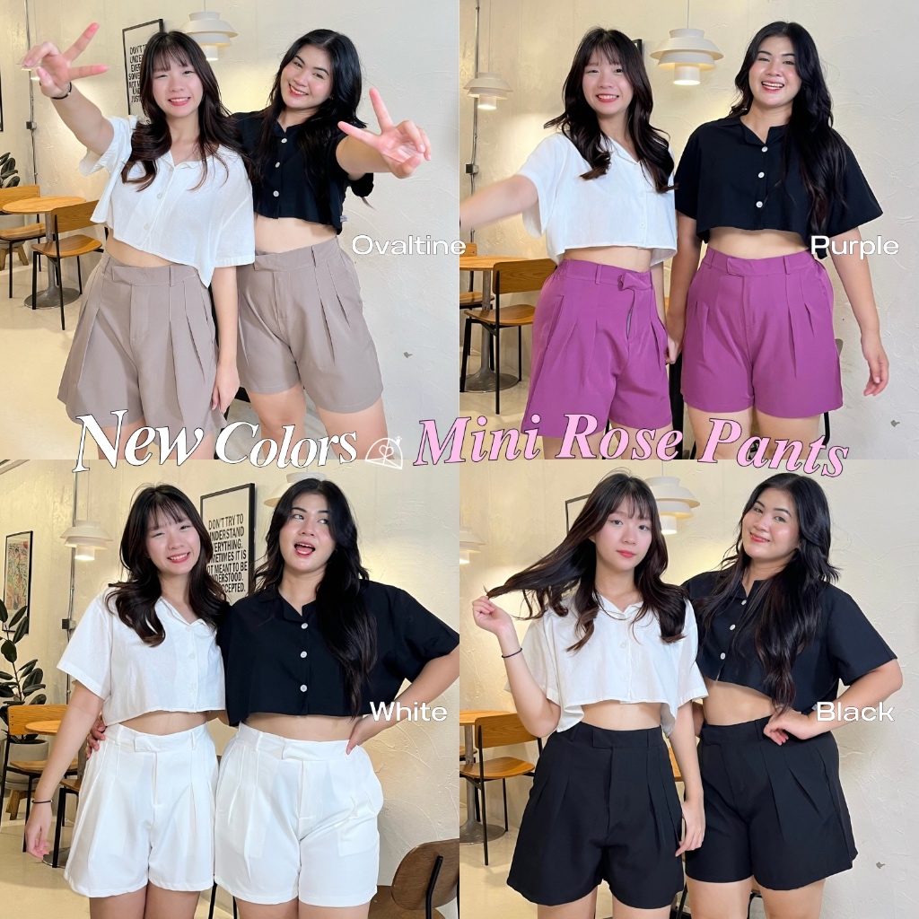 Saideehome│Mini Rose Pants (ขาสั้น-มินิ-โรเซ่-แพ็นทซ) กางเกงขาสั้นลายทาง ขอบเบี่ยง จับจีบโกงสูง พรางหุ่นชนะเลิศ 10 10 10