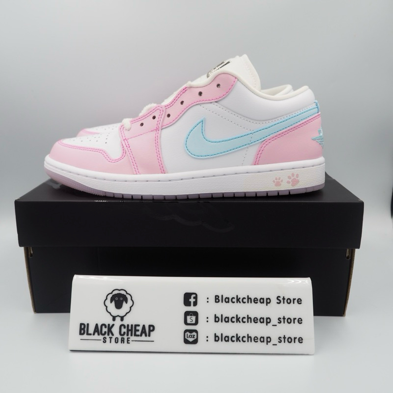 พร้อมส่ง (ของแท้ 100%) รองเท้า Air Jordan 1 Low SE Paw Pink