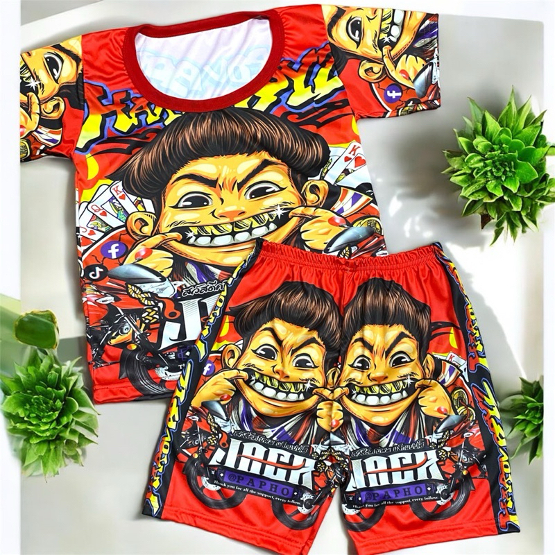 พร้อมส่ง! งานไทย เบอ Sและเบอ M ชุดเสื้อกางเกง พิมลายของแทร่ผ้านิ่ม