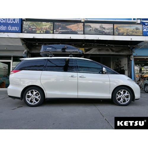 Roof box กล่องบรรทุกสัมภาระบนหลังคารถยนต์ Roofbox Ketsu M3 เปิด 2 ด้าน