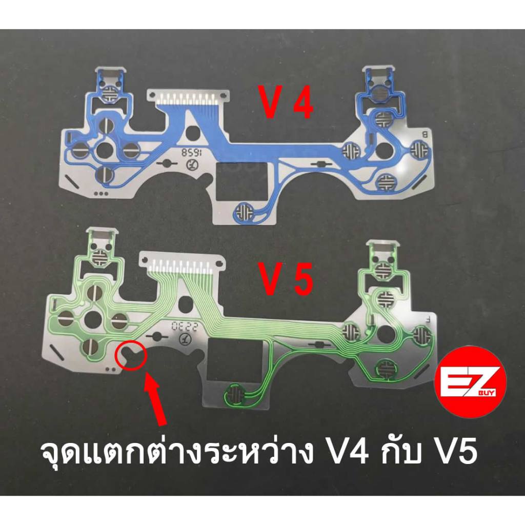 Joy ps4 ปริ๊นจอยPS4 แผ่นคาร์บอนจอยPS4 [ มี5รุ่น ] แก้อาการปุ่มกดไม่ติด ปุ่มรวน