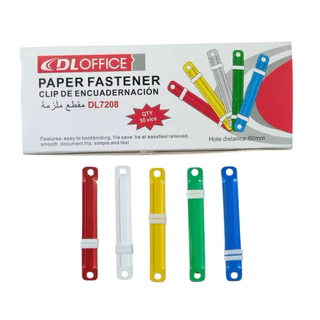 ลิ้นแฟ้มเหล็ก สีเงินชุบโครเมี่ยม ลิ้นแฟ้มโลหะ DL OFFICE รุ่น DL7209 (แพ็ค 50 คู่) BB