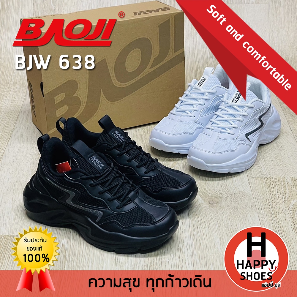 [🥇บาโอจิแท้100%🔢ไซส์ 37-41🆓ฟรี...ถุงเท้า 1 คู่] BAOJI รองเท้าผ้าใบหญิง รองเท้ากีฬาหญิง รองเท้าวิ่งหญิง รุ่น BJW638