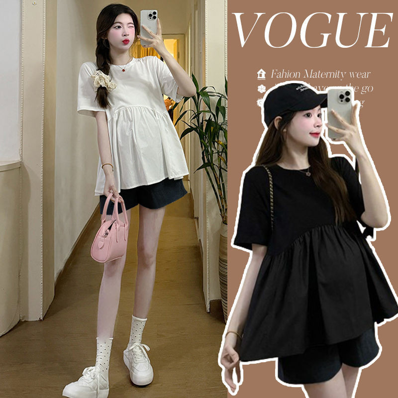 ✨🍑ชุดหมี ชุดคลุมท้องน่ารักๆ เสื้อ+กางเกงเลกกิ้ง ผ้านุ่ม ใส่เที่ยวทำงานได้ ชุดคลุมท้องแฟชั่น⭐️สีดำ/สีเทา