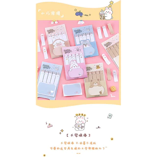 กระดาษโน๊ต ที่คั่น 2 in 1 MEOVV น่ารัก จากเกาหลี Sticky notes กระดาษโน้ต index โพสติด แมว หมี แกะ เครื่องเขียน post if