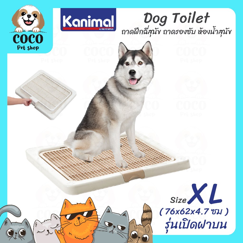 cocopet_shop ถาดฝึกฉี่สุนัข ถาดรองซับ ห้องน้ำสุนัข Kanimal Dog Toilet (คานิมอล) ถาดรองฉี่สุนัข ถาดรองฉี่สัตว์เลี้ยง