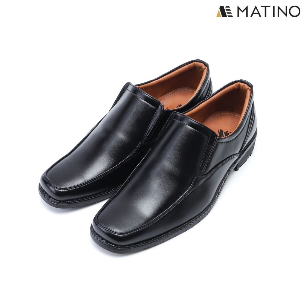MATINO SHOES รองเท้าชายคัทชูหนัง รุ่น P/B 6940 BLACK